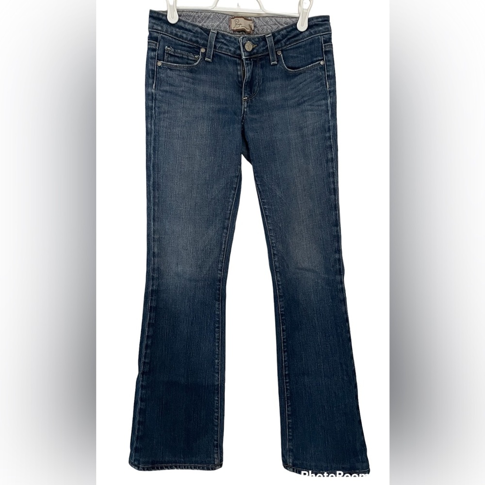 Paige Premium Denim Blue Jeans Hollywood Hills Classic Mid Low Rise Boot Cut